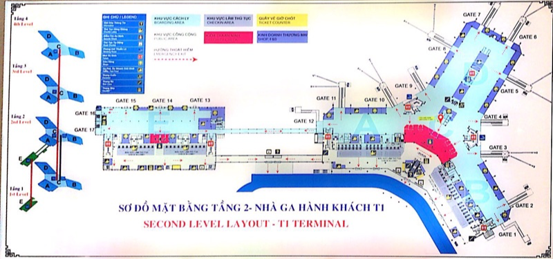 ノイバイ空港案内図