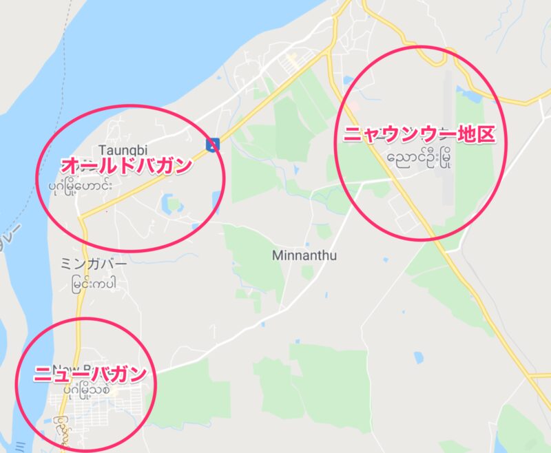 バガン　地区分け