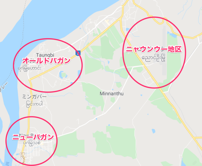 バガン　地区分け