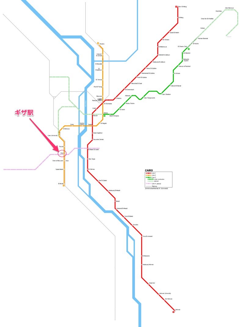 カイロ　メトロ　マップ