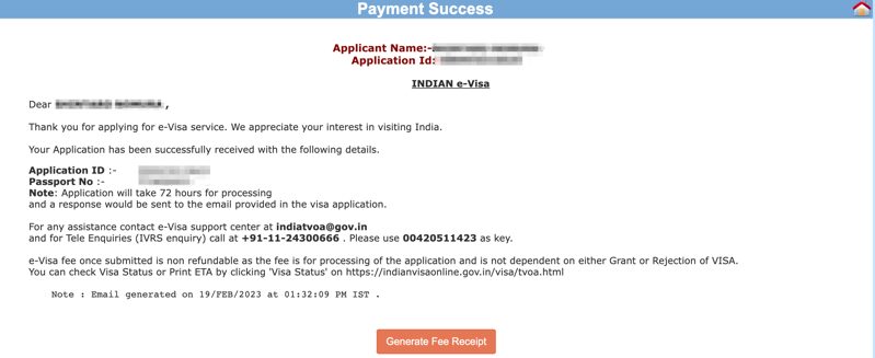 インドevisa取得