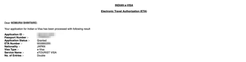 インドE-VISAの取得