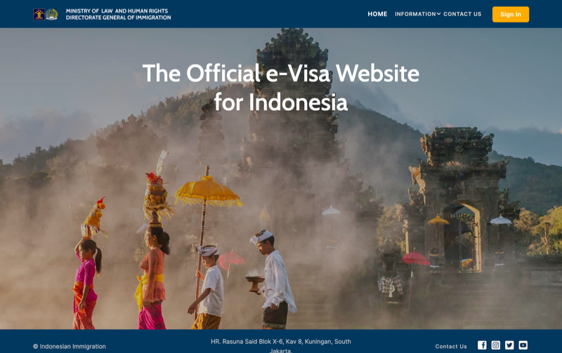 Indonesia e-voa