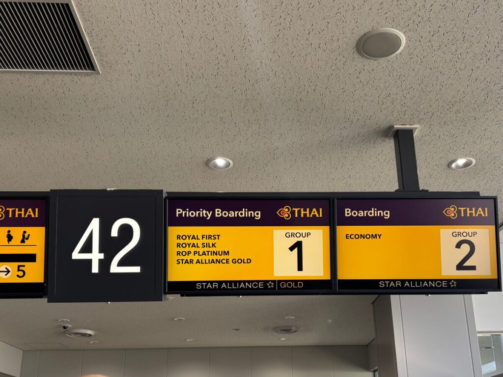タイ国際航空 優先搭乗