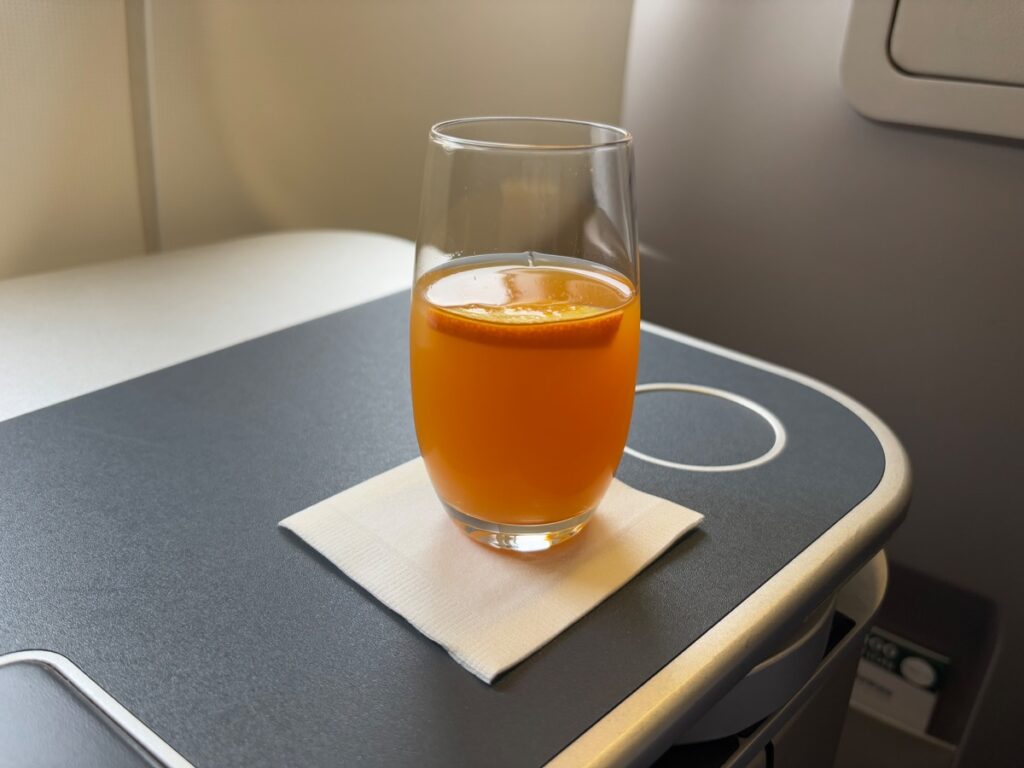フィリピン航空A333-300ウェルカムドリンク