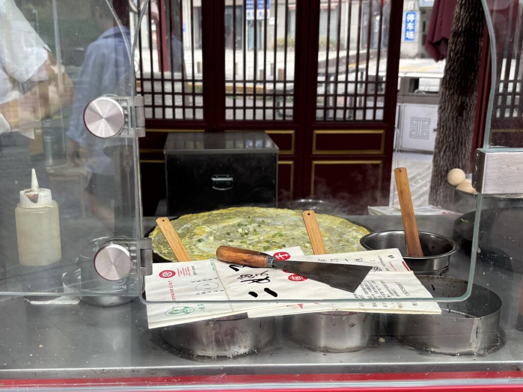 煎餅果子　丸い鉄板