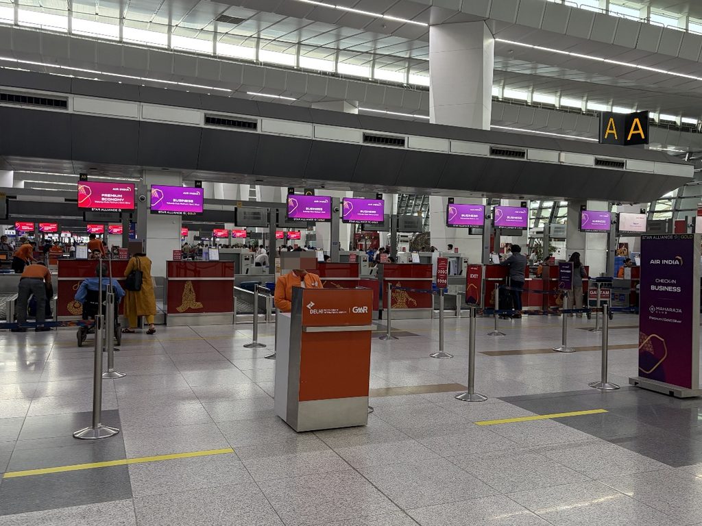 インディラ・ガンディー国際空港 チェックインカウンター